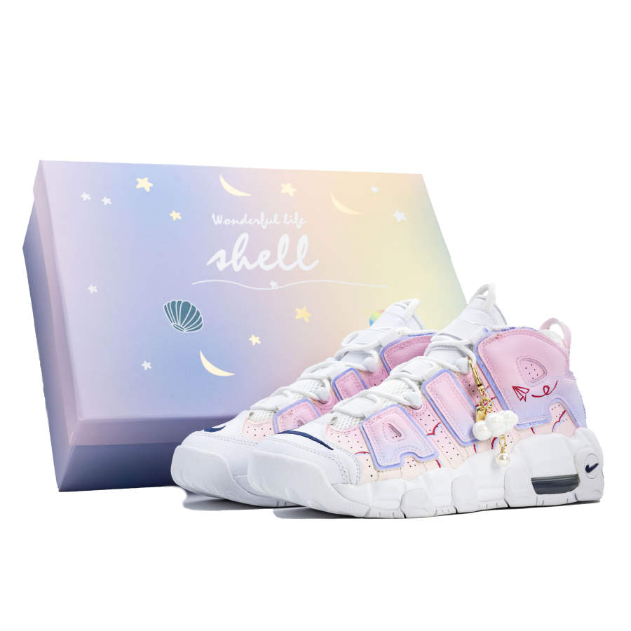 Nike Nike Air More Uptempo Synthetic Leather Slip Resistant, Abrasion Resistant, Height Increasing Mid top