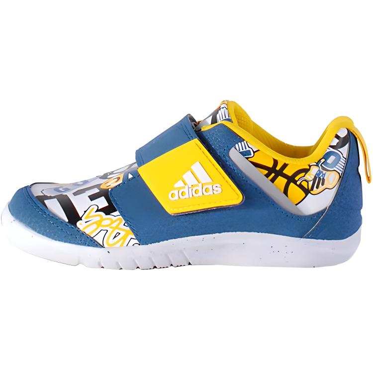 Adidas Adidas Fortaplay Ac I Slip Resistant And Breathable Low top Kids Lifestyle Shoes Yellow Blue Kids'
