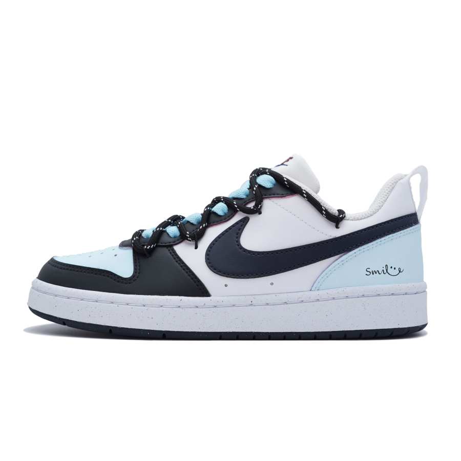 Nike Nike Court Borough Cerulean Smile Abrasion Resistant Low top Skateboard Shoes Blue Kids'