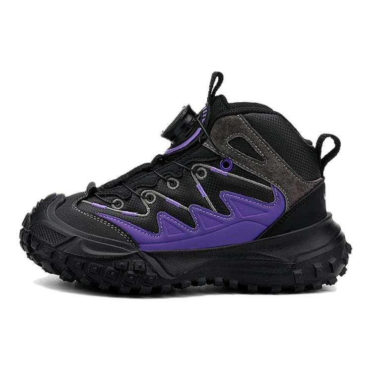 Jeep Synthetic Leather Anti Kick Cushioning Anti Kick Cushioning High top Kids Lifestyle Shoes Black Purple Kids'