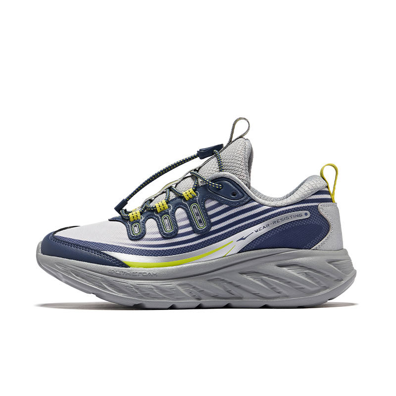 ERKE KIDS Slip Resistant Abrasion Resistant Low top Kids' Running Shoes Mist Gray Kids'