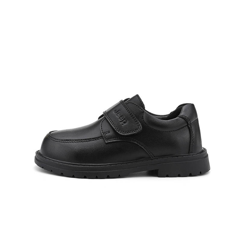 Jeep Abrasion Resistant Low top Kids' Leather Shoes Matte Black Kids'