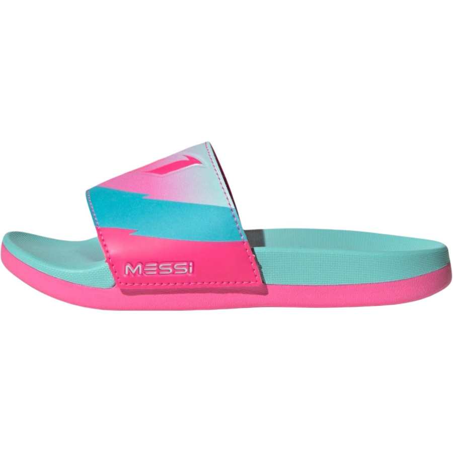 Adidas Adidas Adilette Slip Resistant Abrasion Resistant Slip Resistant Abrasion Resistant Low top Slippers Green/Pink Kids'