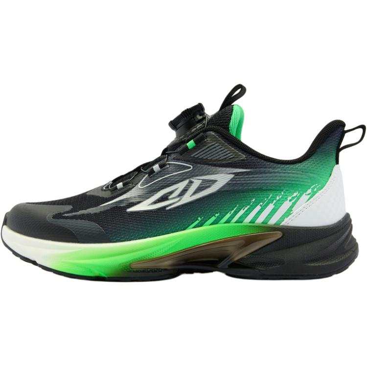 QIAODAN Chasing Electricity Synthetic Leather, Textile Low top Running Shoes Black Green Unisex