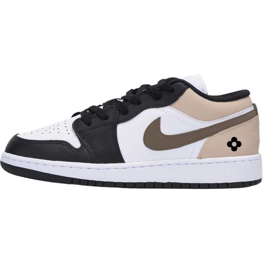 Jordan Jordan Air Jordan 1 Low Leather Low top Children's Basketball Shoes White Teenagers