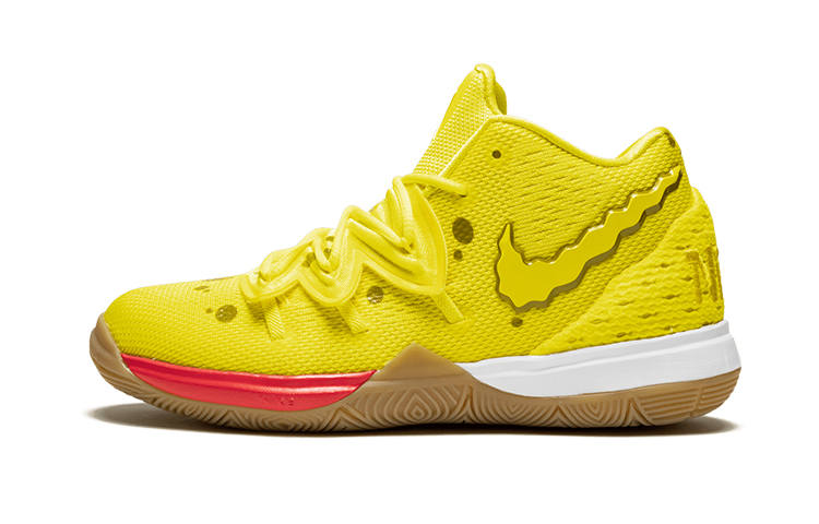 Nike Nike x SPONGEBOB SQUAREPANTS Kyrie 5 Children's Basketball Shoes Yellow Children Aged 3 7 Years Old
