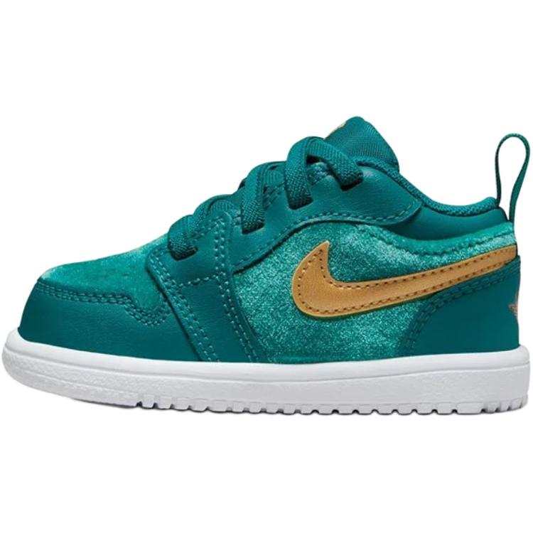 Jordan Jordan 1 Slip Resistant Abrasion Resistant Low top Toddler Shoes Green Infant And Toddler