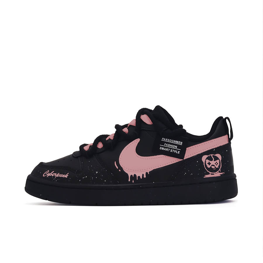 Nike Nike Court Borough Cherry Blossom Pink Panda Slip Resistant Abrasion Resistant Low top Kids' Skateboarding Shoes Kids'