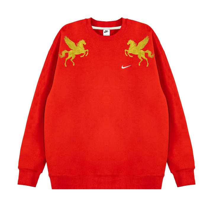 Nike Nike Sweatshirts Unisex Red Crew Neck Moderate Regular