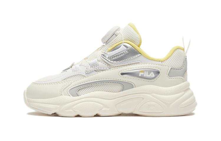 FILA KIDS Mars BOA Fashion Vintage Comfortable Cushioning Abrasion Resistant Breathable Low top Kids Lifestyle Shoes