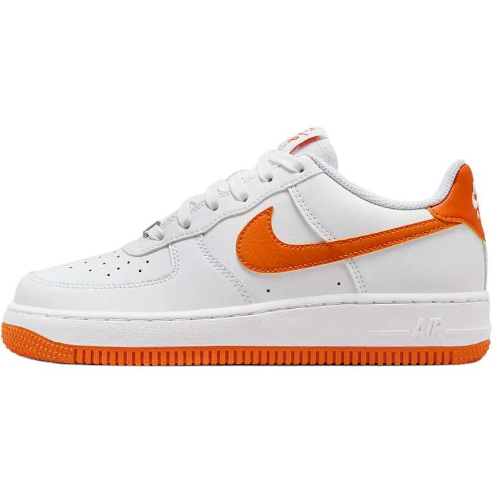 Nike Nike Air Force 1 Low top Kids' Skateboarding Shoes White Orange Kids'