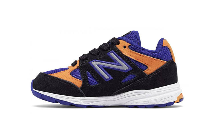 New Balance New Balance NB 888 Lightweight Cushioning Abrasion Resistant Breathable Low top Toddler Shoes Black Blue Orange