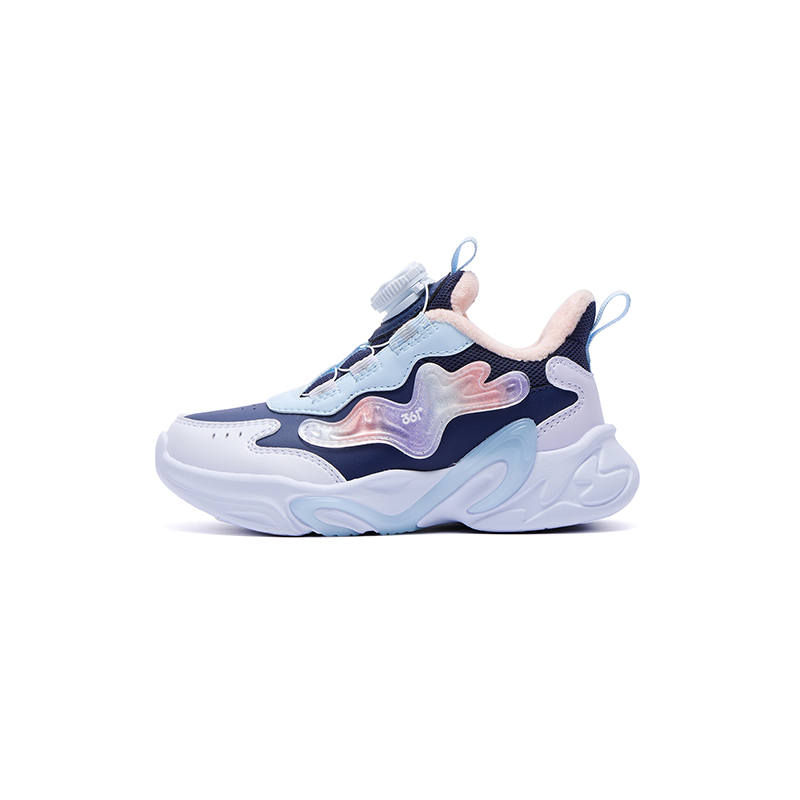 361°KIDS Colorful Injection Molded Design Students Cute Thickened And Fleece Lined Thermal Insulated Shoes