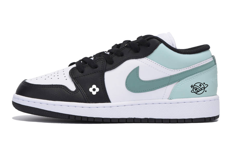 Jordan Jordan Air Jordan 1 Low Leather Low top Children's Basketball Shoes White Teenagers