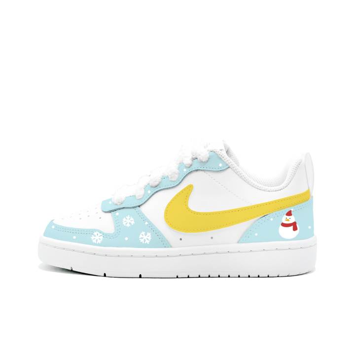 Nike Nike Court Borough Snowy Leather Slip Resistant Cushioning Abrasion Resistant