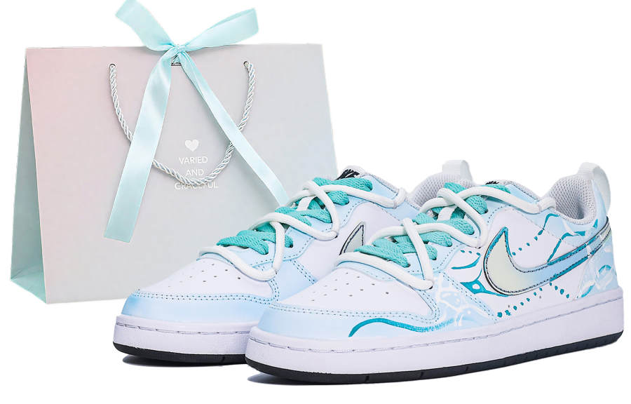 Nike Nike Court Borough Synthetic Leather Cushioning, Wear Resistant Low top Skateboard Shoes Kids'