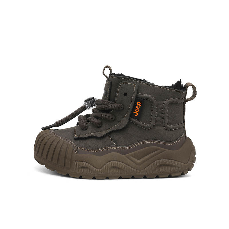 Jeep Fleece Lined Comfortable Zippers Kids' Boots Dark Khaki Kids'