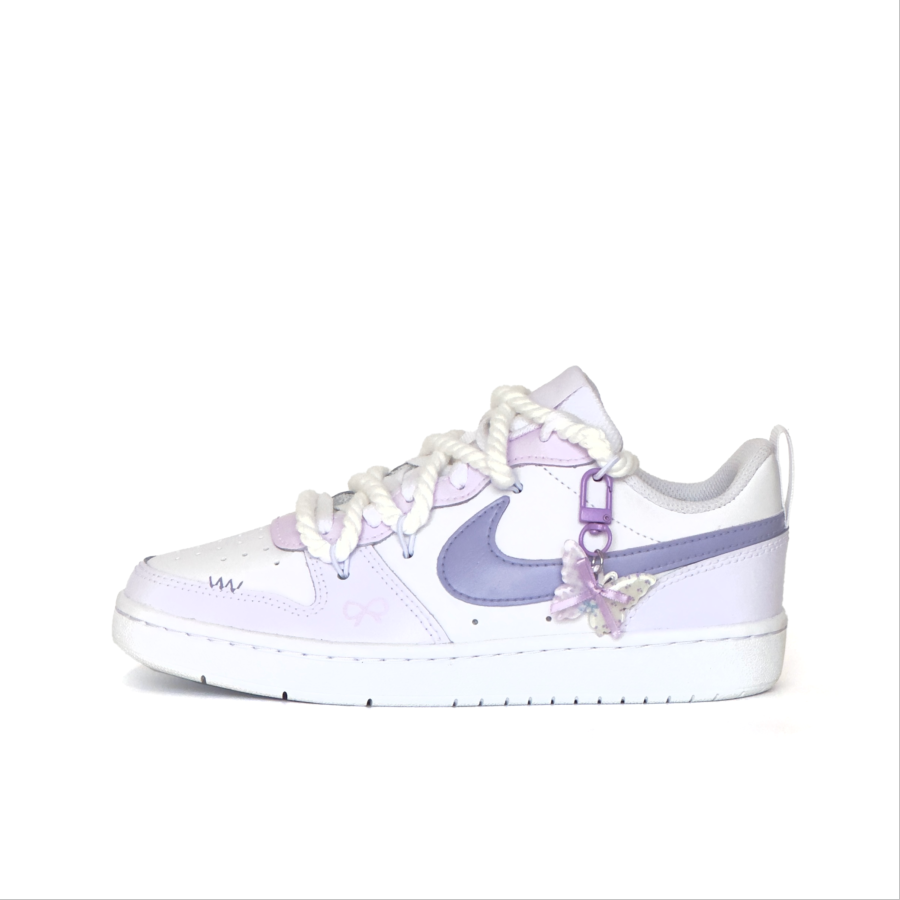 Nike Nike Court Borough Low 2 Leather Slip Resistant Cushioning Abrasion Resistant Low top Kids' Skateboarding Shoes