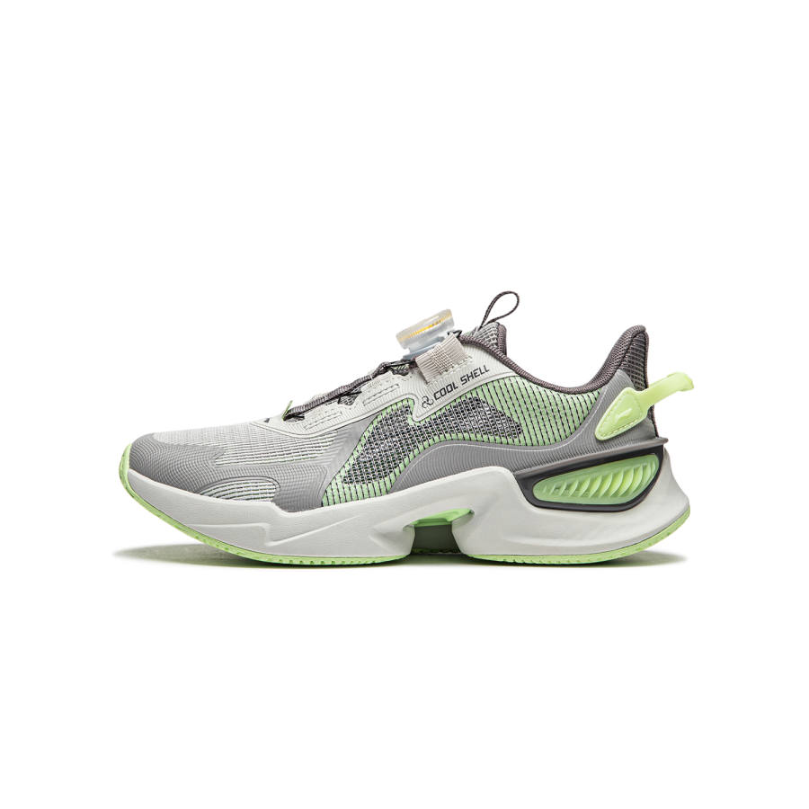 Li-Ning YOUNG Li Ning YOUNG Dragonfly Leap V2 Comfortable Cushioning Rebound Breathable Support Low top Casual Shoes Gray Teenagers