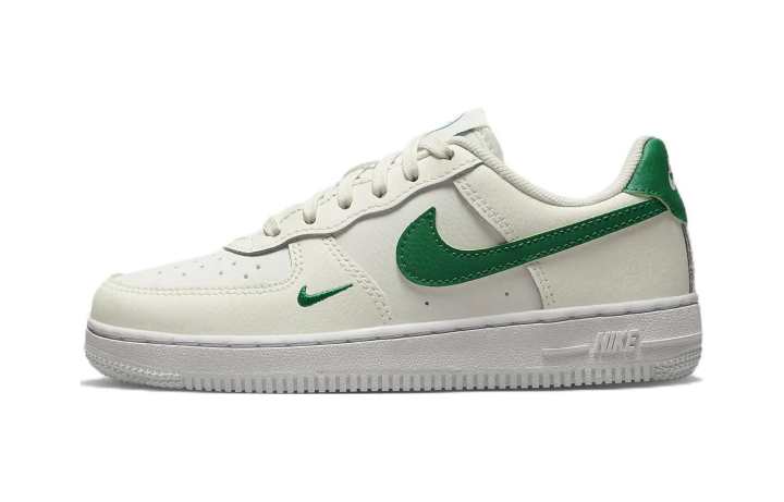 Nike Nike Air Force 1 Se 40th Low top Skateboard Shoes White Green Children Aged 3 7 Years Old