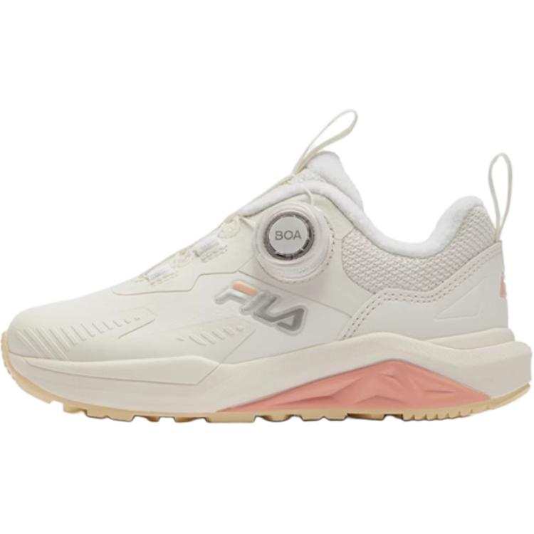 FILA KIDS BOA Abrasion Resistant Abrasion Resistant Low top Kids' Training Shoes White Children Aged 3 7 Years Old