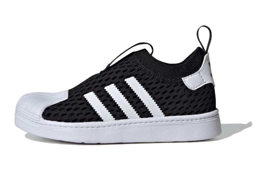 Adidas Originals SUPERSTAR 360 2.0 Abrasion Resistant Low top Kids' Skateboarding Shoes Black White Kids'