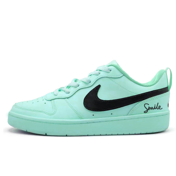 Nike Nike Court Borough Mint Smile Synthetic Leather, Leather Slip Resistant Abrasion Resistant Cushioning Low top