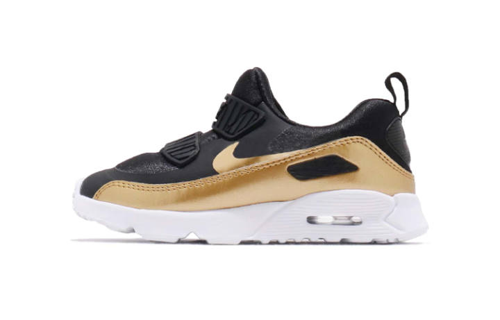 Nike Nike Air Max Tiny 90 Low top Toddler Shoes Black Gold Infant And Toddler