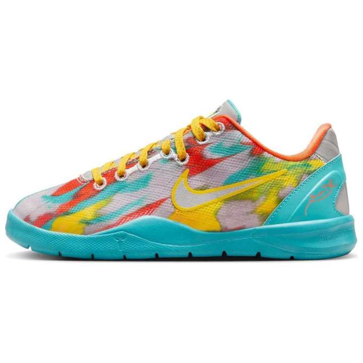 Nike Nike Kobe 8 Protro Low top Children's Basketball Shoes Yellow Silver Gray Children Aged 3 7 Years Old