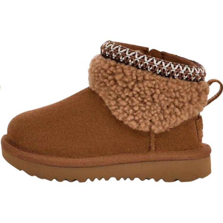 UGG Classic Ultra Mini Maxi Curly Boot Chestnut Toddler