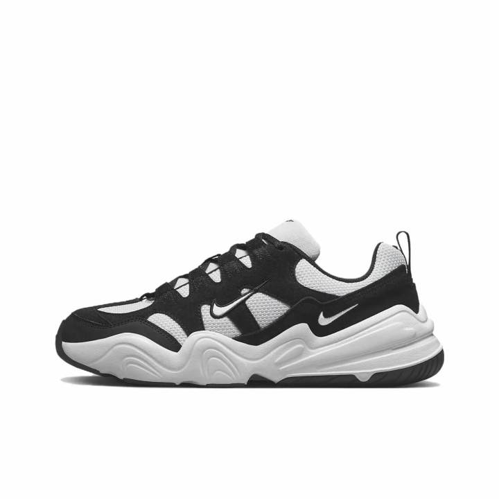 Nike Nike Synthetic Leather, Textile Low top Casual Shoes Black White Unisex