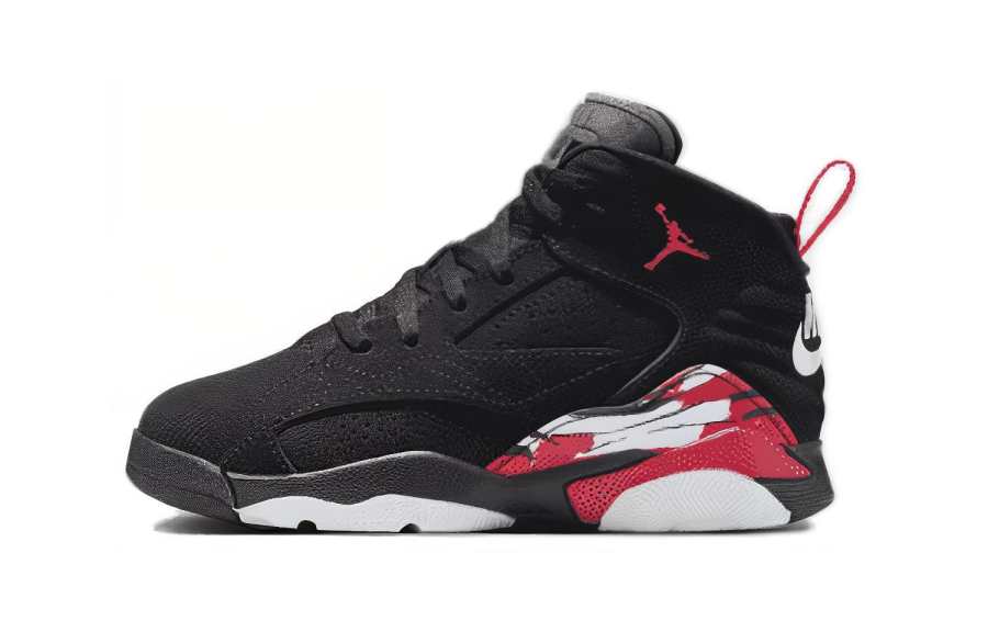 Jordan Jordan Jumpman MVP High top Children's Basketball Shoes Black White Red Children Aged 3 7 Years Old