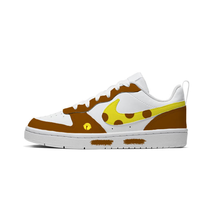 Nike Nike Court Borough Low 2 Leather Low top Kids' Skateboarding Shoes White Brown Yellow Teenagers