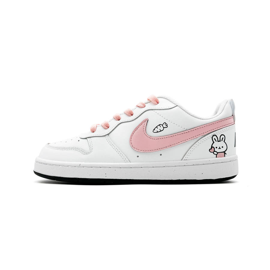 Nike Nike Court Borough Pink Rabbit Sweetheart Synthetic Leather Abrasion Resistant Abrasion Resistant Low top