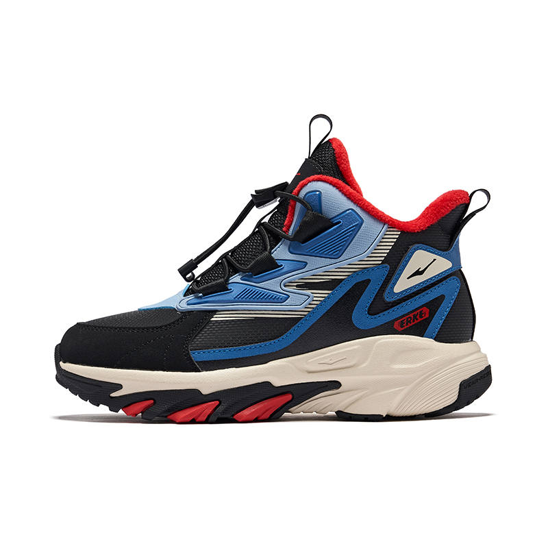 ERKE KIDS Fengyun Collection, Fleece Lined Slip Resistant, Abrasion Resistant, Thermal Mid top Kids Lifestyle Shoes