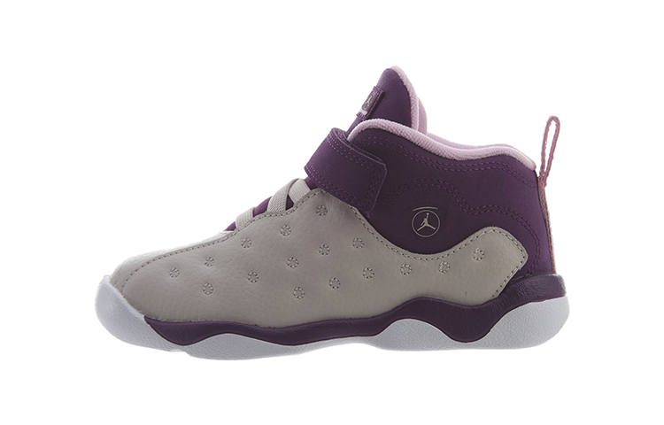 Jordan Jordan Jumpman Team II Slip Resistant Cushioning Abrasion Resistant Mid top Toddler Shoes Beige Purple