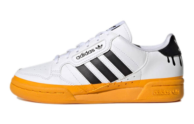 Adidas Originals Continental 80 Stripes J Comfortable Abrasion Resistant Breathable Low top Kids' Skateboarding Shoes