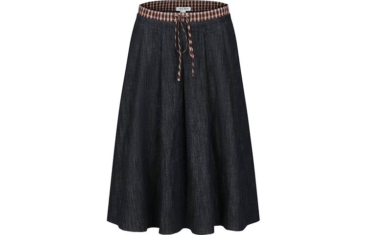 URBAN REVIVO Denim Long Skirt 2026 Spring Summer New Women's