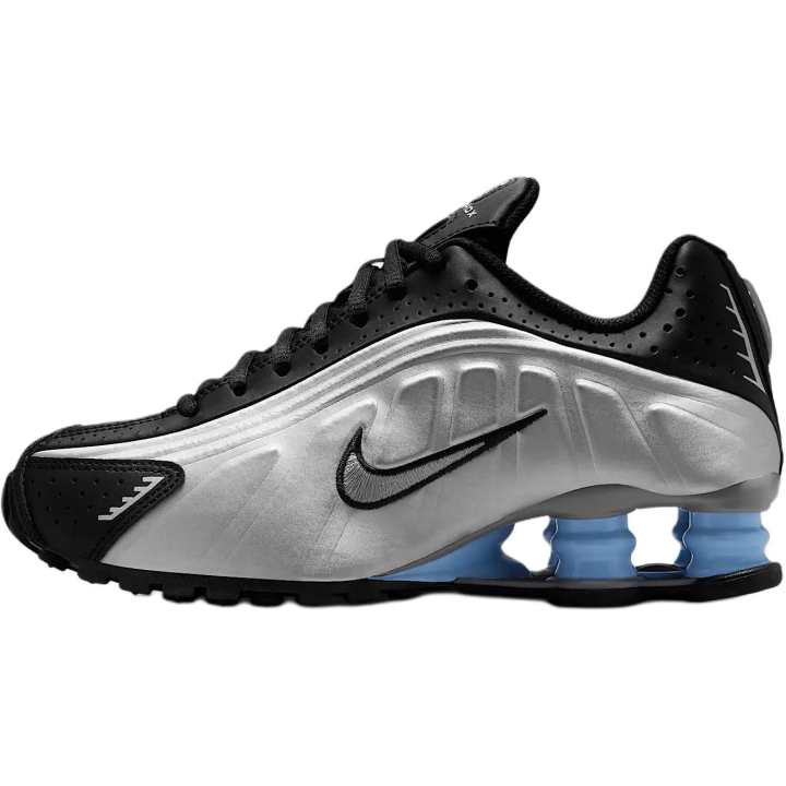 Nike Nike Shox R4 Low top Running Shoes Metallic Silver/Black Unisex