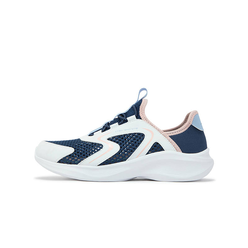 XTEP Synthetic Leather, Textile Running Shoes Xtep White Night Blue Teenagers