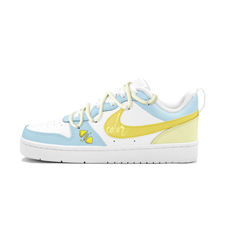 Nike Nike Court Borough Lemon Yogurt Leather Slip Resistant Abrasion Resistant Slip Resistant Abrasion Resistant Low top