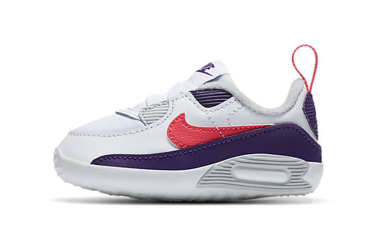 Nike Nike Air Max 90 Crib Low top Toddler Shoes White Red Purple Infant And Toddler