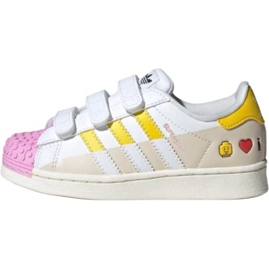 Adidas Originals SUPERSTAR Leather Low top Kids' Skateboarding Shoes Beige Children Aged 3 7 Years Old