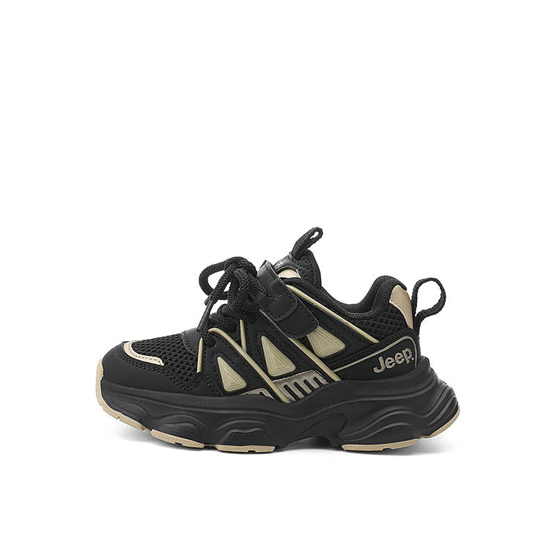 Jeep Synthetic Leather Low top Kids Lifestyle Shoes Black Kids'