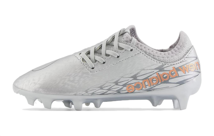 New Balance New Balance Furon V7 Dispatch Junior FG Comfortable Mid top Kids' Soccer Shoes Silver Kids'