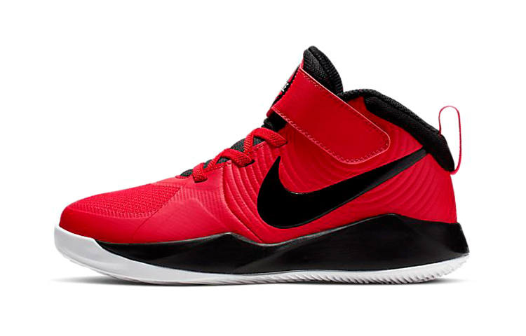 Nike Nike Team Hustle D 9 Mid top Children's Basketball Shoes Black Red Children Aged 3 7 Years Old