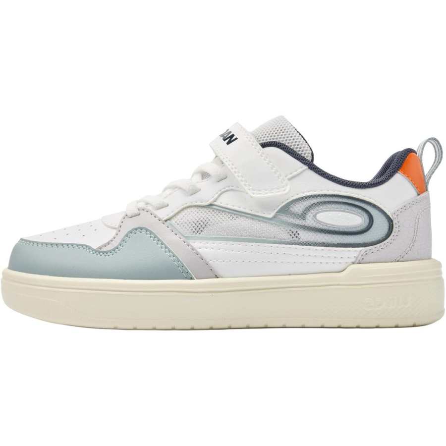 QIAODAN Synthetic Leather, Textile Low top Skateboard Shoes White Teenagers