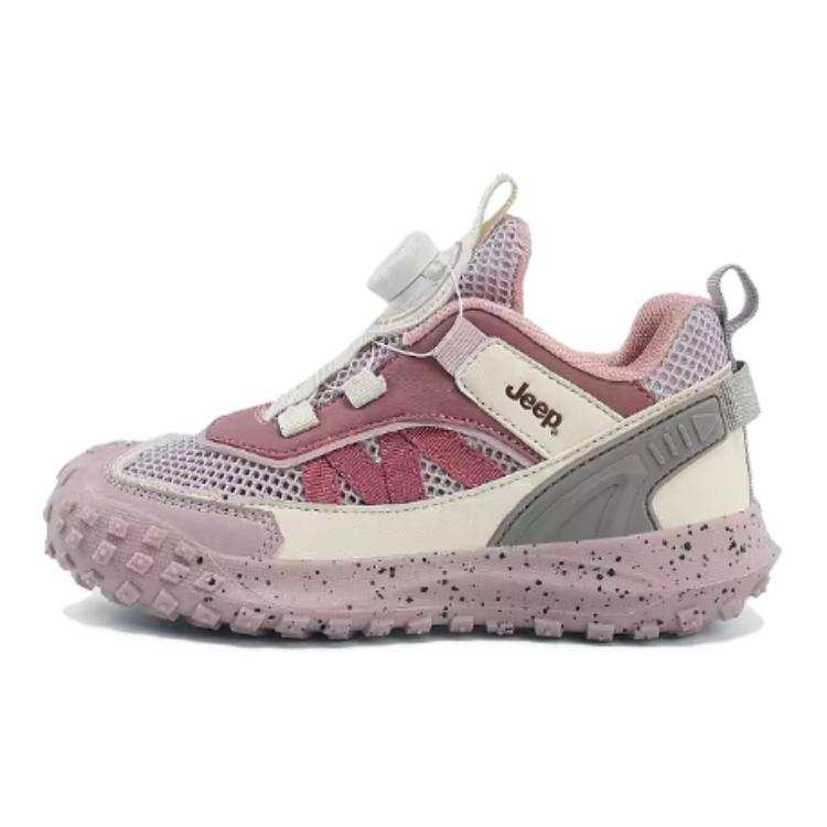 Jeep Synthetic Leather Kids Lifestyle Shoes Beige/Light Purple Kids'