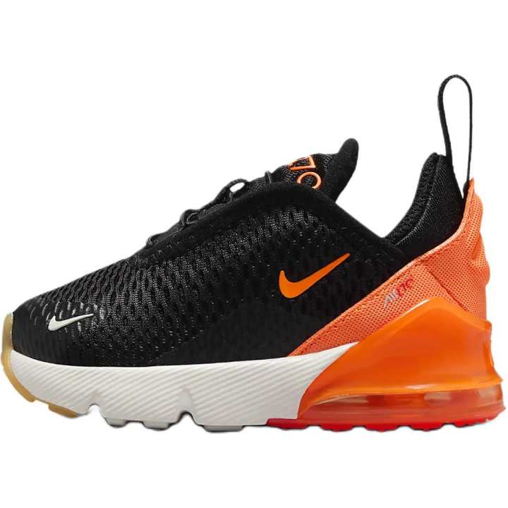 Nike Nike Air Max 270 Comfortable Low top Toddler Shoes Black Orange Infant And Toddler