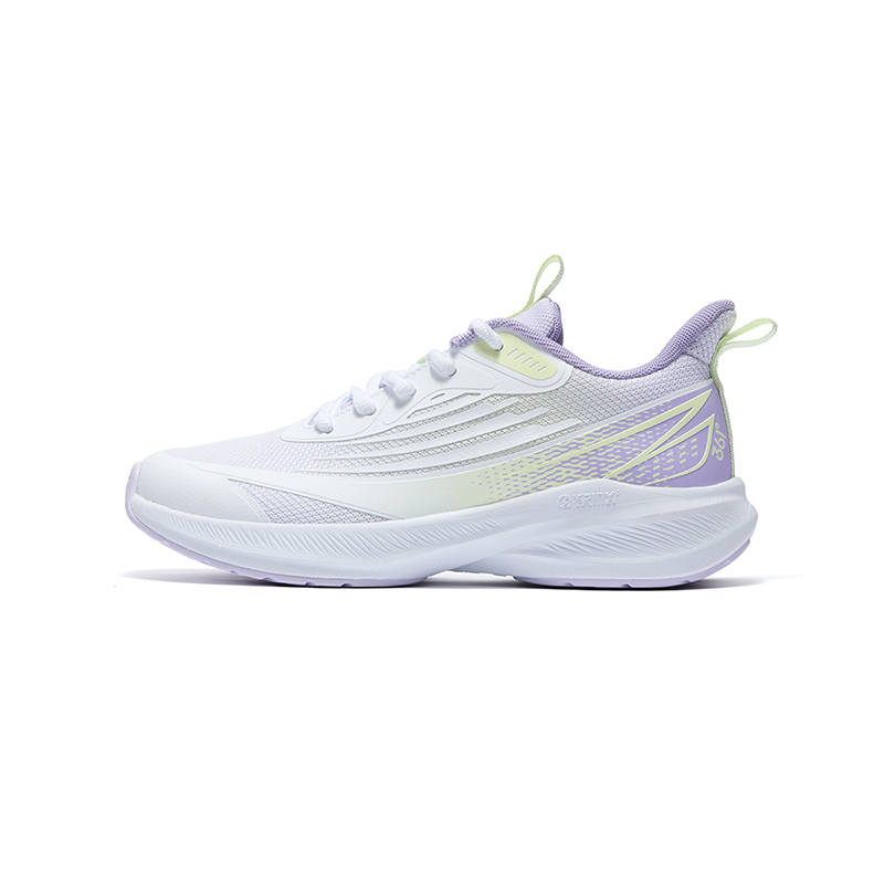 361°KIDS Flash Speed 3.0 Low top Running Shoes 361 Degrees White/Light Pink Purple/Light Transparent Green Mesh Unisex
